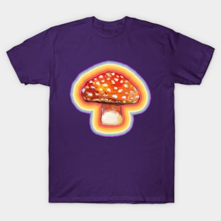 Retro Pyschedelic Mushroom Pattern by Robert Phelps T-Shirt